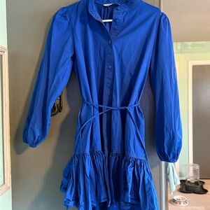 Stylish blue button up Zara Dress